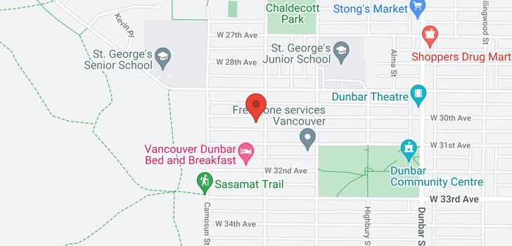 map of 4018 W 30TH AVENUE